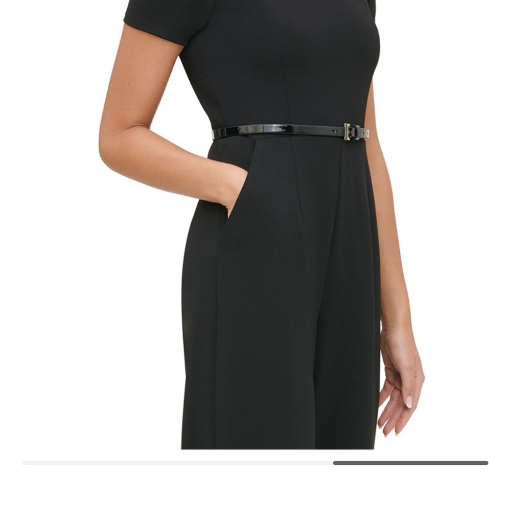 Tommy Hilfiger Black Jumpsuit with White Collar - Picture 3 of 6